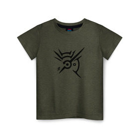 Детская футболка хлопок с принтом Outsider`s mark в Петрозаводске, 100% хлопок | круглый вырез горловины, полуприлегающий силуэт, длина до линии бедер | corvo | dishonored | korvo | outsider | дануол | корво | чужой