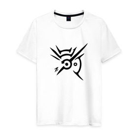 Мужская футболка хлопок с принтом Outsider`s mark в Петрозаводске, 100% хлопок | прямой крой, круглый вырез горловины, длина до линии бедер, слегка спущенное плечо. | corvo | dishonored | korvo | outsider | дануол | корво | чужой