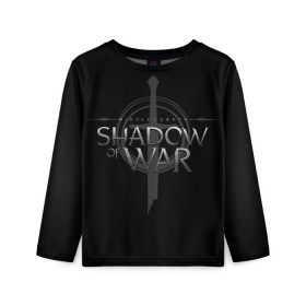 Детский лонгслив 3D с принтом Shadow of War 1 в Петрозаводске, 100% полиэстер | длинные рукава, круглый вырез горловины, полуприлегающий силуэт
 | lord of the rings