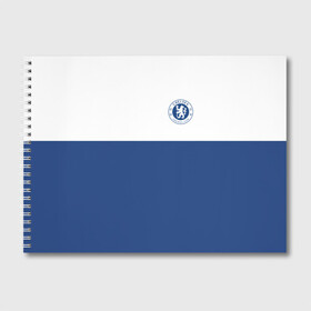 Альбом для рисования с принтом Chelsea - Light Blue в Петрозаводске, 100% бумага
 | матовая бумага, плотность 200 мг. | Тематика изображения на принте: челси