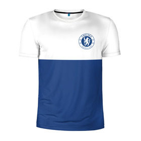Мужская футболка 3D спортивная с принтом Chelsea - Light Blue в Петрозаводске, 100% полиэстер с улучшенными характеристиками | приталенный силуэт, круглая горловина, широкие плечи, сужается к линии бедра | челси