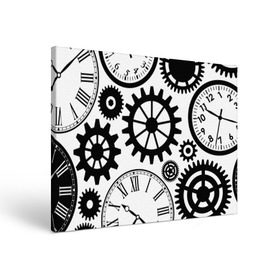 Холст прямоугольный с принтом Часы и шестеренки в Петрозаводске, 100% ПВХ |  | Тематика изображения на принте: pattern | узор | часы
