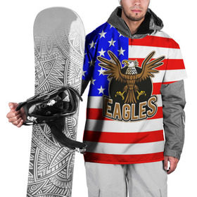 Накидка на куртку 3D с принтом Американский орёл в Петрозаводске, 100% полиэстер |  | usa | америка | американец | орел | символика америки | сша