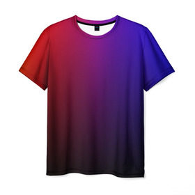 Мужская футболка 3D с принтом Градиент 3 в Петрозаводске, 100% полиэфир | прямой крой, круглый вырез горловины, длина до линии бедер | Тематика изображения на принте: градиент | красный | синий | текстура | цвет