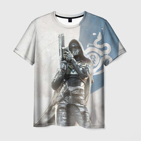 Мужская футболка 3D с принтом Blue в Петрозаводске, 100% полиэфир | прямой крой, круглый вырез горловины, длина до линии бедер | destiny | destiny 2 | дестени