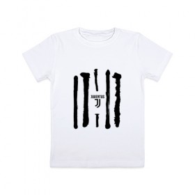 Детская футболка хлопок с принтом Juventus - Drawing paint (Collections 2018) в Петрозаводске, 100% хлопок | круглый вырез горловины, полуприлегающий силуэт, длина до линии бедер | juve | юве | ювентус