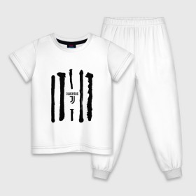 Детская пижама хлопок с принтом Juventus - Drawing paint (Collections 2018) в Петрозаводске, 100% хлопок |  брюки и футболка прямого кроя, без карманов, на брюках мягкая резинка на поясе и по низу штанин
 | juve | юве | ювентус
