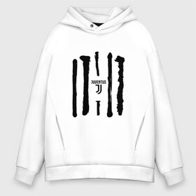 Мужское худи Oversize хлопок с принтом Juventus - Drawing paint (Collections 2018) в Петрозаводске, френч-терри — 70% хлопок, 30% полиэстер. Мягкий теплый начес внутри —100% хлопок | боковые карманы, эластичные манжеты и нижняя кромка, капюшон на магнитной кнопке | juve | юве | ювентус