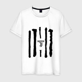Мужская футболка хлопок с принтом Juventus - Drawing paint (Collections 2018) в Петрозаводске, 100% хлопок | прямой крой, круглый вырез горловины, длина до линии бедер, слегка спущенное плечо. | Тематика изображения на принте: juve | юве | ювентус