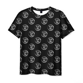 Мужская футболка 3D с принтом FUCK YOU 5 в Петрозаводске, 100% полиэфир | прямой крой, круглый вырез горловины, длина до линии бедер | мат