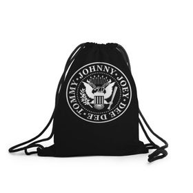 Рюкзак-мешок 3D с принтом The Ramones в Петрозаводске, 100% полиэстер | плотность ткани — 200 г/м2, размер — 35 х 45 см; лямки — толстые шнурки, застежка на шнуровке, без карманов и подкладки | punk | ramones | rock | панк | рамонс | рок