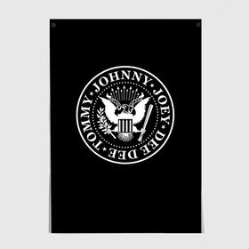 Постер с принтом The Ramones в Петрозаводске, 100% бумага
 | бумага, плотность 150 мг. Матовая, но за счет высокого коэффициента гладкости имеет небольшой блеск и дает на свету блики, но в отличии от глянцевой бумаги не покрыта лаком | punk | ramones | rock | панк | рамонс | рок