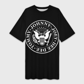 Платье-футболка 3D с принтом The Ramones в Петрозаводске,  |  | punk | ramones | rock | панк | рамонс | рок
