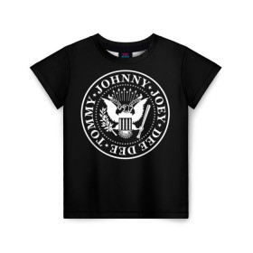 Детская футболка 3D с принтом The Ramones в Петрозаводске, 100% гипоаллергенный полиэфир | прямой крой, круглый вырез горловины, длина до линии бедер, чуть спущенное плечо, ткань немного тянется | Тематика изображения на принте: punk | ramones | rock | панк | рамонс | рок