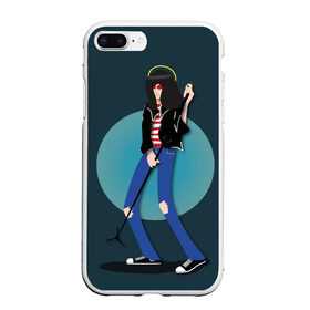 Чехол для iPhone 7Plus/8 Plus матовый с принтом Джоуи в Петрозаводске, Силикон | Область печати: задняя сторона чехла, без боковых панелей | Тематика изображения на принте: punk | ramones | rock | панк | рамонс | рок