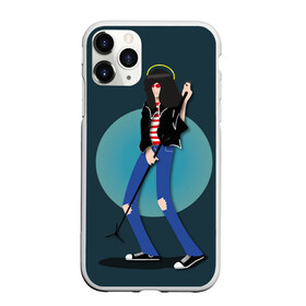 Чехол для iPhone 11 Pro Max матовый с принтом Джоуи в Петрозаводске, Силикон |  | punk | ramones | rock | панк | рамонс | рок