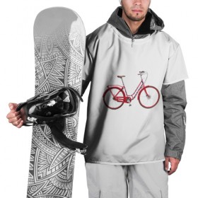 Накидка на куртку 3D с принтом Велосипед в Петрозаводске, 100% полиэстер |  | bicycle | байсикл | велик | красный | москва | педали