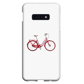 Чехол для Samsung S10E с принтом Велосипед в Петрозаводске, Силикон | Область печати: задняя сторона чехла, без боковых панелей | bicycle | байсикл | велик | красный | москва | педали