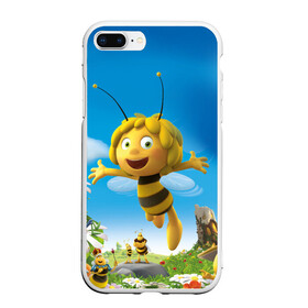 Чехол для iPhone 7Plus/8 Plus матовый с принтом Пчелка Майя в Петрозаводске, Силикон | Область печати: задняя сторона чехла, без боковых панелей | вилли | майя | мая | пчелка | пчёлка майя | флип