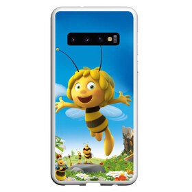 Чехол для Samsung Galaxy S10 с принтом Пчелка Майя в Петрозаводске, Силикон | Область печати: задняя сторона чехла, без боковых панелей | вилли | майя | мая | пчелка | пчёлка майя | флип