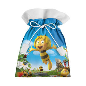 Подарочный 3D мешок с принтом Пчелка Майя в Петрозаводске, 100% полиэстер | Размер: 29*39 см | вилли | майя | мая | пчелка | пчёлка майя | флип