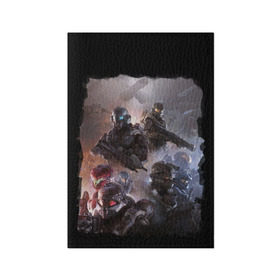 Обложка для паспорта матовая кожа с принтом Halo wars в Петрозаводске, натуральная матовая кожа | размер 19,3 х 13,7 см; прозрачные пластиковые крепления | Тематика изображения на принте: halo