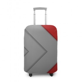 Чехол для чемодана 3D с принтом Gray arrows в Петрозаводске, 86% полиэфир, 14% спандекс | двустороннее нанесение принта, прорези для ручек и колес | абстракция | геометрия | текстура