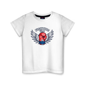 Детская футболка хлопок с принтом Fighting club в Петрозаводске, 100% хлопок | круглый вырез горловины, полуприлегающий силуэт, длина до линии бедер | 
