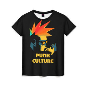 Женская футболка 3D с принтом Punk culture в Петрозаводске, 100% полиэфир ( синтетическое хлопкоподобное полотно) | прямой крой, круглый вырез горловины, длина до линии бедер | music | punk | ирокез | музыка | панк | панк музыка | рок | рок музыка | суб культура