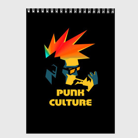 Скетчбук с принтом Punk culture в Петрозаводске, 100% бумага
 | 48 листов, плотность листов — 100 г/м2, плотность картонной обложки — 250 г/м2. Листы скреплены сверху удобной пружинной спиралью | music | punk | ирокез | музыка | панк | панк музыка | рок | рок музыка | суб культура