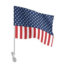Флаг для автомобиля с принтом Флаг США в Петрозаводске, 100% полиэстер | Размер: 30*21 см | flag | usa | патриотизм | сша | флаг