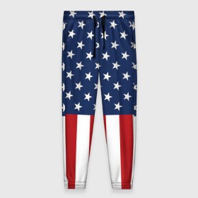 Женские брюки 3D с принтом Флаг США в Петрозаводске, полиэстер 100% | прямой крой, два кармана без застежек по бокам, с мягкой трикотажной резинкой на поясе и по низу штанин. В поясе для дополнительного комфорта — широкие завязки | flag | usa | патриотизм | сша | флаг