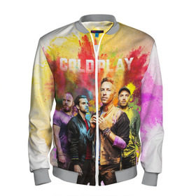 Мужской бомбер 3D с принтом Coldplay в Петрозаводске, 100% полиэстер | застегивается на молнию, по бокам два кармана без застежек, по низу бомбера и на воротнике - эластичная резинка | cold play | rock | колд плей | колд плэй | колдплей | колдплэй | рок