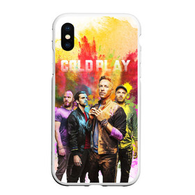 Чехол для iPhone XS Max матовый с принтом Coldplay в Петрозаводске, Силикон | Область печати: задняя сторона чехла, без боковых панелей | Тематика изображения на принте: cold play | rock | колд плей | колд плэй | колдплей | колдплэй | рок