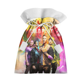 Подарочный 3D мешок с принтом Coldplay в Петрозаводске, 100% полиэстер | Размер: 29*39 см | Тематика изображения на принте: cold play | rock | колд плей | колд плэй | колдплей | колдплэй | рок