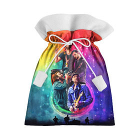 Подарочный 3D мешок с принтом Coldplay в Петрозаводске, 100% полиэстер | Размер: 29*39 см | Тематика изображения на принте: 