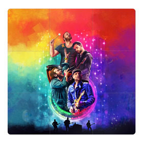 Магнитный плакат 3Х3 с принтом Coldplay в Петрозаводске, Полимерный материал с магнитным слоем | 9 деталей размером 9*9 см | 