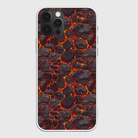 Чехол для iPhone 12 Pro с принтом Голем в Петрозаводске, силикон | область печати: задняя сторона чехла, без боковых панелей | вулкан | голем | демон | жара | камень | лава | огонь | пламя | солнце
