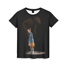 Женская футболка 3D с принтом Monster в Петрозаводске, 100% полиэфир ( синтетическое хлопкоподобное полотно) | прямой крой, круглый вырез горловины, длина до линии бедер | stranger things | очень странные дела