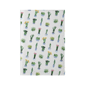 Мужская футболка 3D с принтом Кактусы в Петрозаводске, натуральная матовая кожа | размер 19,3 х 13,7 см; прозрачные пластиковые крепления | Тематика изображения на принте: горшок | зеленый | кактус | принт | растение | флора | цветы
