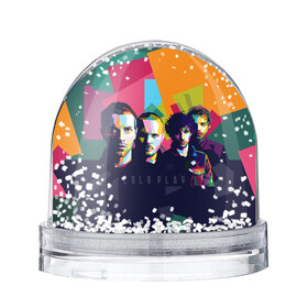 Водяной шар с принтом Coldplay в Петрозаводске, Пластик | Изображение внутри шара печатается на глянцевой фотобумаге с двух сторон | cold play | rock | колд плей | колд плэй | колдплей | колдплэй | рок