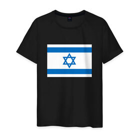 Мужская футболка хлопок с принтом Израиль в Петрозаводске, 100% хлопок | прямой крой, круглый вырез горловины, длина до линии бедер, слегка спущенное плечо. | Тематика изображения на принте: 