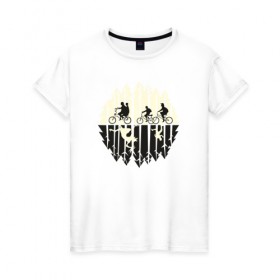 Женская футболка хлопок с принтом A Ride в Петрозаводске, 100% хлопок | прямой крой, круглый вырез горловины, длина до линии бедер, слегка спущенное плечо | stranger things | очень странные дела