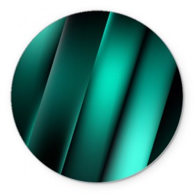 Коврик круглый с принтом Emerald lines в Петрозаводске, резина и полиэстер | круглая форма, изображение наносится на всю лицевую часть | абстракция | геометрия | зеленый
