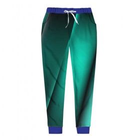 Женские брюки 3D с принтом Emerald lines в Петрозаводске, полиэстер 100% | прямой крой, два кармана без застежек по бокам, с мягкой трикотажной резинкой на поясе и по низу штанин. В поясе для дополнительного комфорта — широкие завязки | абстракция | геометрия | зеленый