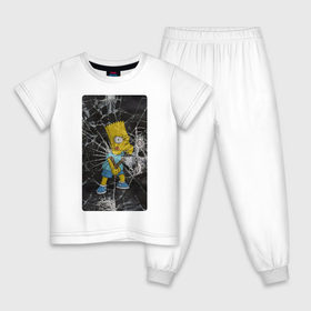 Детская пижама хлопок с принтом Барт в Петрозаводске, 100% хлопок |  брюки и футболка прямого кроя, без карманов, на брюках мягкая резинка на поясе и по низу штанин
 | 