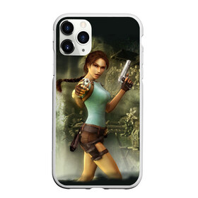 Чехол для iPhone 11 Pro матовый с принтом TOMB RAIDER в Петрозаводске, Силикон |  | game | girl | gun | lara croft | tomb raider | девушка | игра | оружие | пистолет