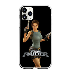 Чехол для iPhone 11 Pro матовый с принтом TOMB RAIDER в Петрозаводске, Силикон |  | game | girl | gun | lara croft | tomb raider | девушка | игра | оружие | пистолет