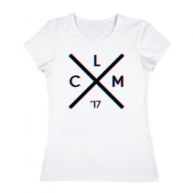 Женская футболка хлопок с принтом LCM 17 в Петрозаводске, 100% хлопок | прямой крой, круглый вырез горловины, длина до линии бедер, слегка спущенное плечо | lcm 17 | low cars meet | saint p stance unity