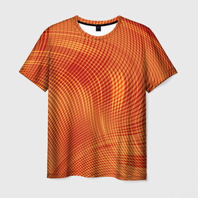 Мужская футболка 3D с принтом Abstract waves в Петрозаводске, 100% полиэфир | прямой крой, круглый вырез горловины, длина до линии бедер | 